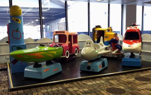 photo of kiddie rides at MSP's Terminal 1 baggage claim